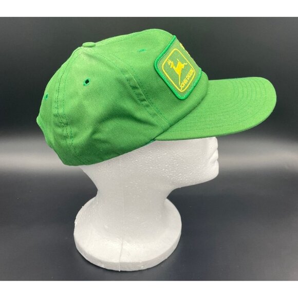 Vintage John Deere Snapback Hat Cap Stubblefield Implement Alton MO Green Patch - Picture 3 of 10